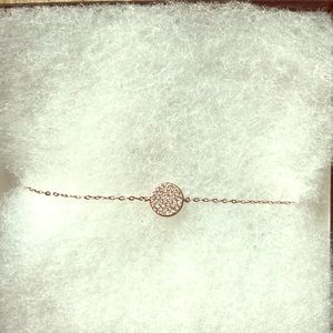 NWT Nadri rose gold “geo disk” bracelet